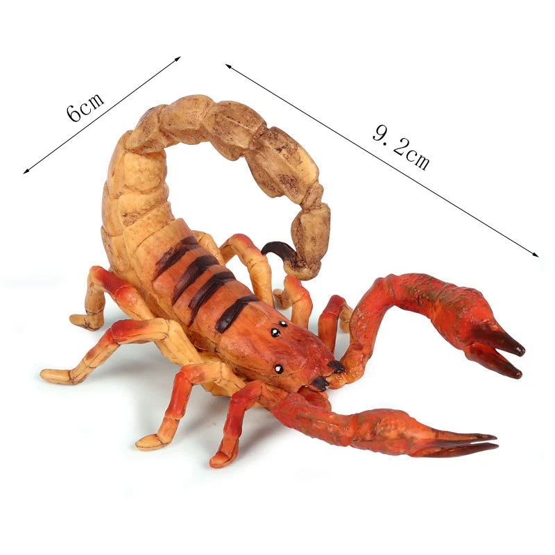 Детская имитация диких животных Скорпион насекомых на корточки статическая твердая модель игрушки