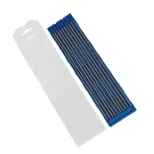 15 шт. серебристый и синий наконечник WL20 МОДЕЛЬ TIG сварочные электроды из лантанизированного вольфрама в футляре(2,0x150 мм