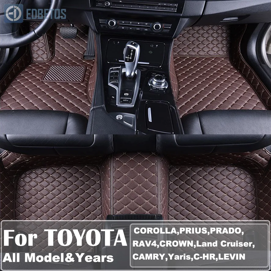 

Custom Car Leather Floor Mats for Toyota Avanza CAMRY HIGHLANDER REIZ PRIUS COROLLA Sienna All Models Waterproof Wire Floor Mat