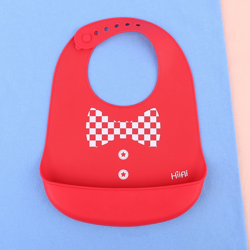 Baby Silicone Bibs Waterproof Feeding Baby Saliva Towel Newborn Silica Gel Aprons Baby Bibs Adjustable Burp Cloths Bandana