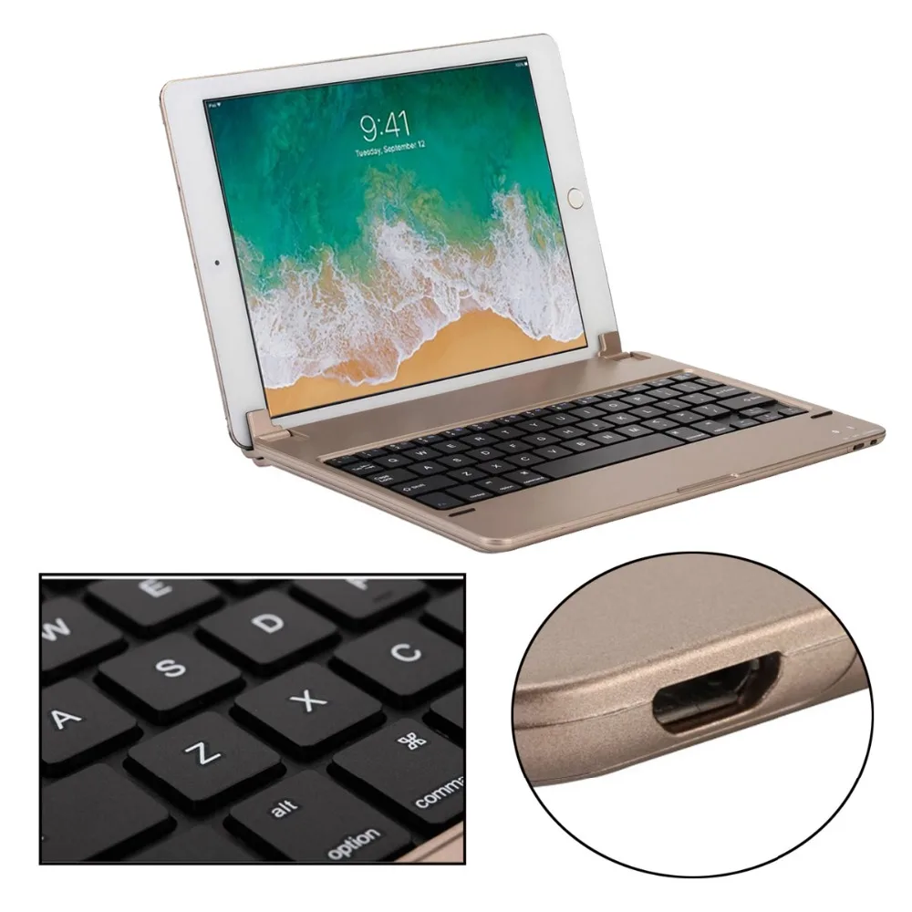 

UltraThin Wireless Bluetooth Keyboard for iPad 9.7" iPad Pro Portable Keyboard with USB Charging Cable Bluetooth Keyboard