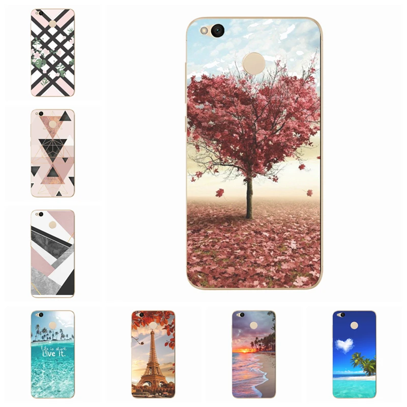 Silicone For Xiaomi Redmi 4X Note 4 4A 3 Case Cover No Fingerprint Phone TPU Back Shell Mi A1 Pro D136 |