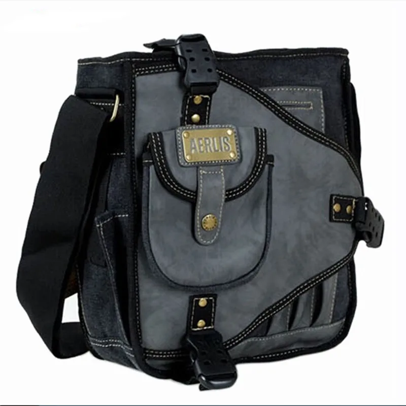 

AERLIS Multifunction Men's Messenger Bags Men Canvas Shoulder Bag Handbag Casual Travel Bolsa Masculina Men's Crossbody Bag