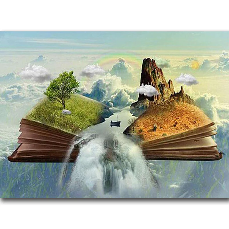 Природный пейзаж пользовательская фотография алмазная живопись книга гор