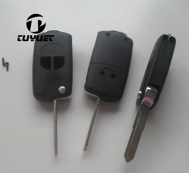 1PCS/ 5PCS 2 Buttons Modified Folding Flip Remote Key Shell for Suzuki SX4 Swift Car Key Blanks Case