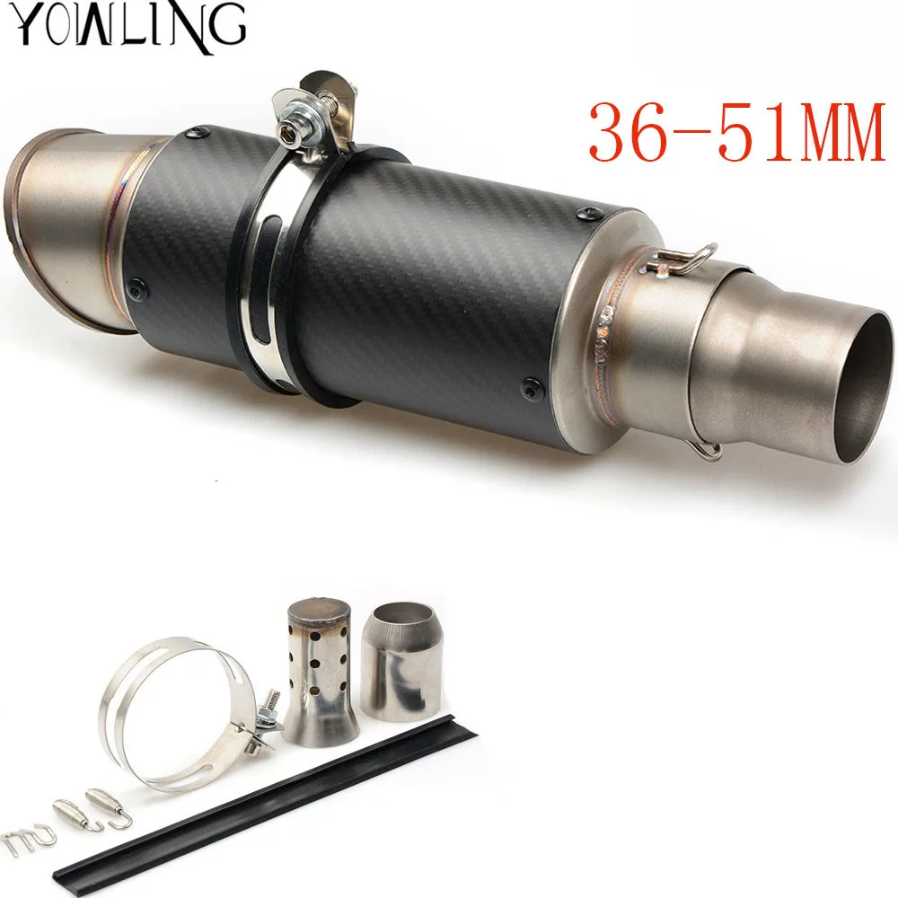 

Universal Inlet 51mm Motorcycle Exhaust Pipe Muffler Exhaust Mufflers Exhaust Pipe For yamaha For honda For suzuki