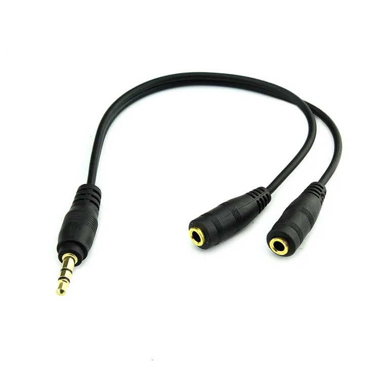 3.5 mm Headphone Earphone Audio Cable Micphone Y Splitter Adapter 1 Female to 2 male Connected Cord to Laptop 3.5 mm Headphone Earphone Audio Cable Micphone Y Splitter Adapter 1 Female to 2 male Connected Cord to Laptop