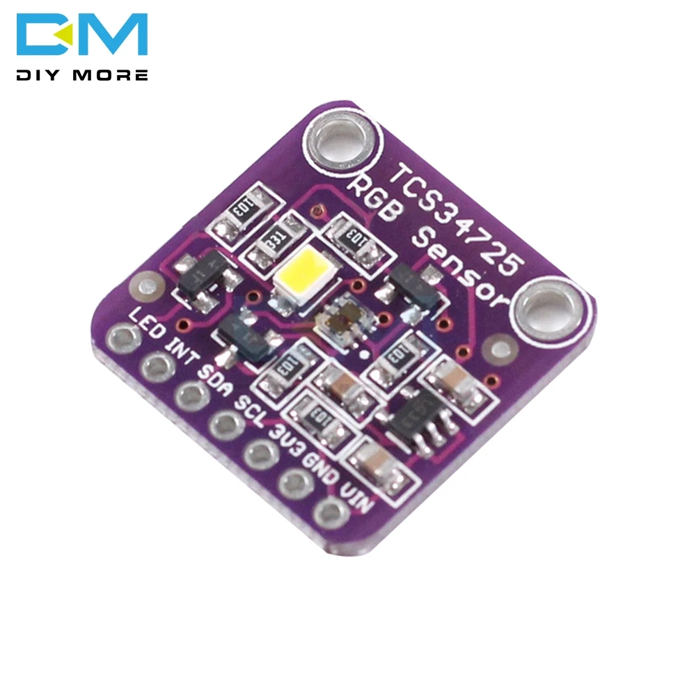 Цифровой RGB цветной датчик ИК-фильтр Белый светодиодный модуль TCS34725 для Arduino UNO R3 Diy электронная печатная плата жидкостный и газовый анализ