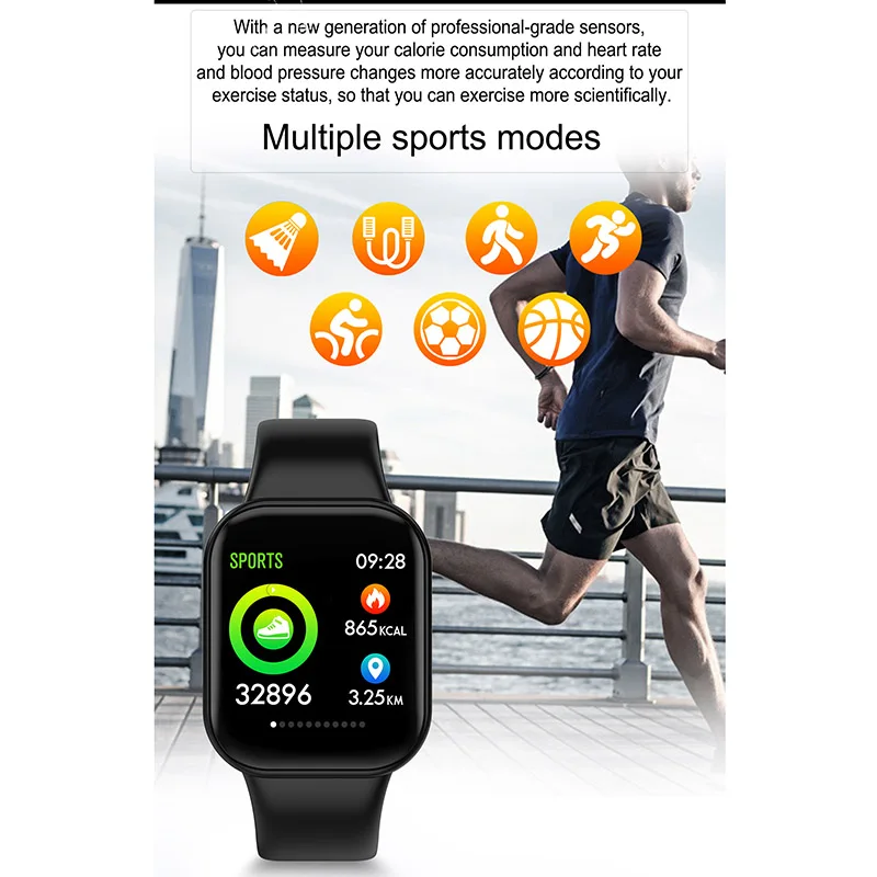 

Smart Bracelet Fitness Activity Bracelet Watch Heart Rate Monitor Color Screen Basketball Soccer Multi Sport Mode SP99