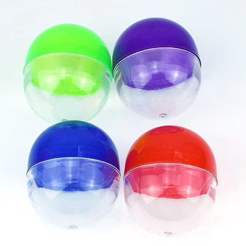 Полупрозрачные полуцветные пластиковые капсулы игрушки капсулы для продажи пустые пластиковые игрушки мяч
