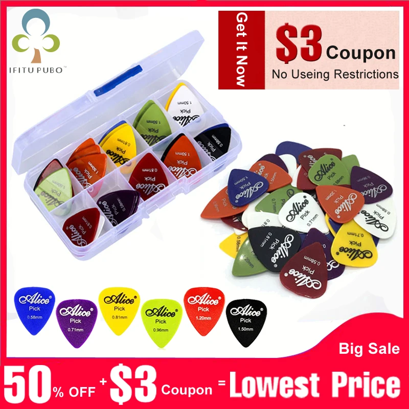 Buy 50Pcs/Box Electric Guitar Pick Acoustic Music