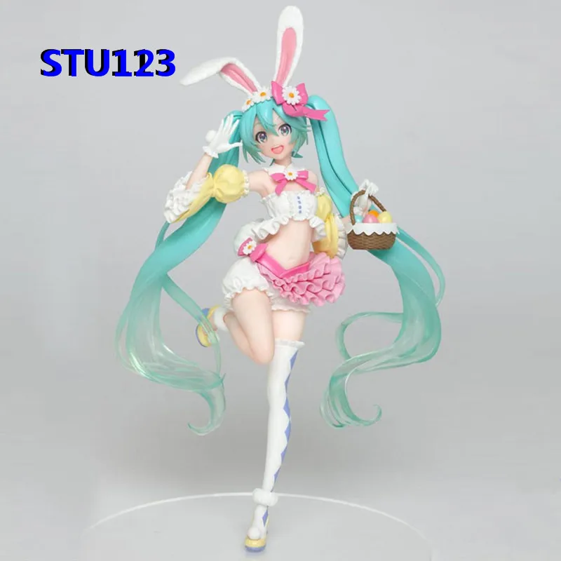 

7 Inches Virtual artist Hatsune Miku Rabbit ear Miku Four seasons series PVC Action Figure Collectible Model Toy Boxed 19cm N753