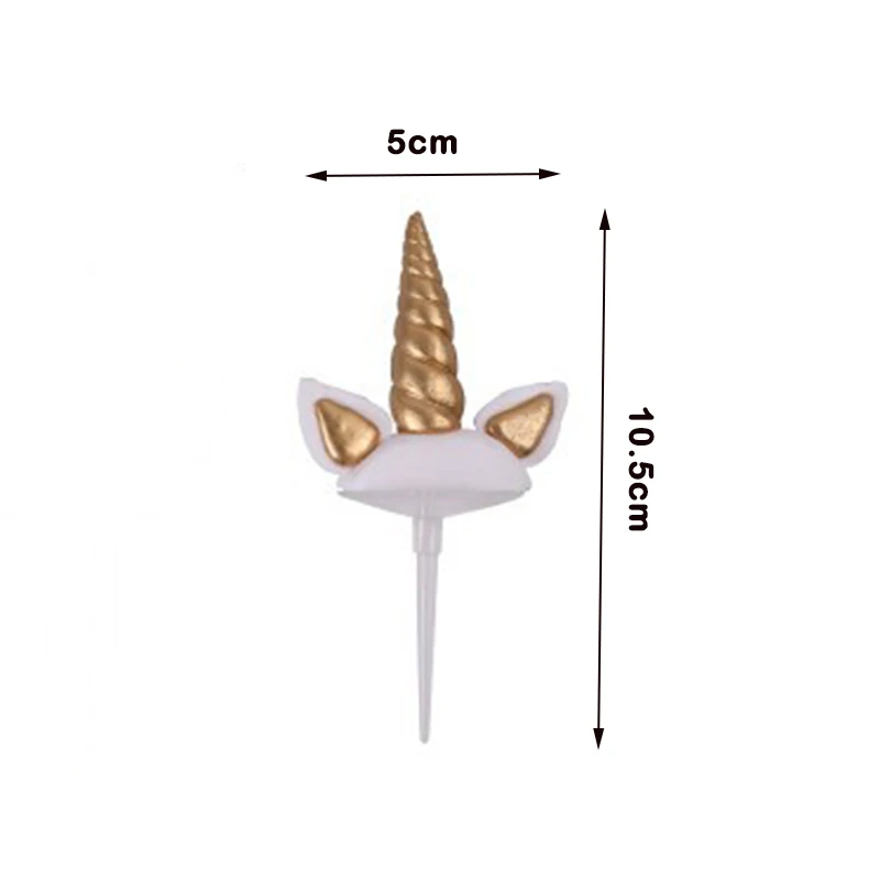 Единорог Рог торт Топпер Единорог вечерние принадлежности для детей день рождения Декор кекс топперы Свадебные детские Душ вечерние украшения - Цвет: 8