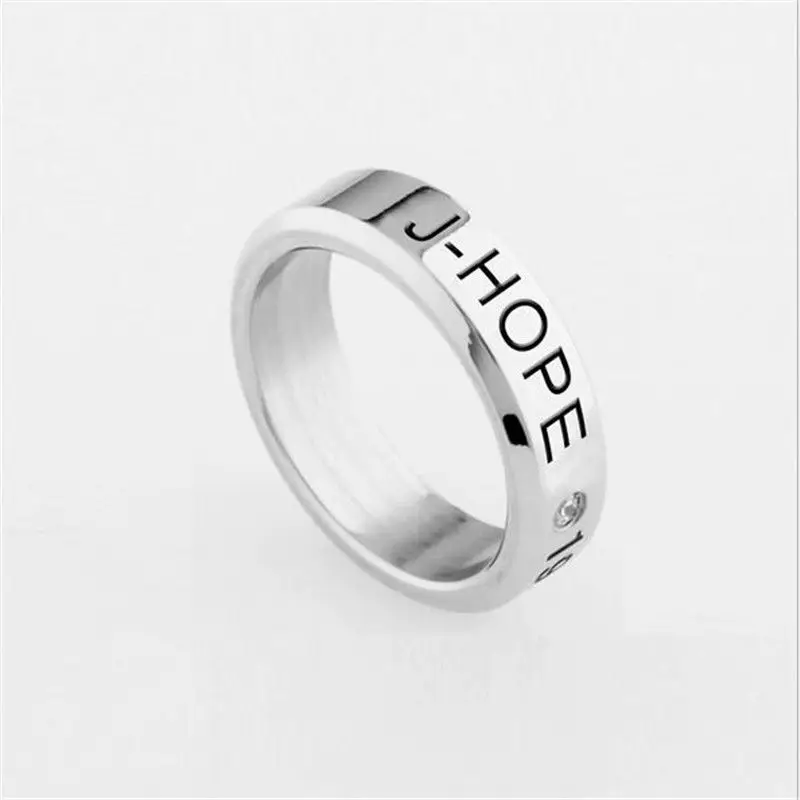 KPOP BTS Ring Stainless Steel Finger Rings Bangtan Boys V Jung Kook Jimin RM Suga Jewelry Rings Accessories For Men Women Female