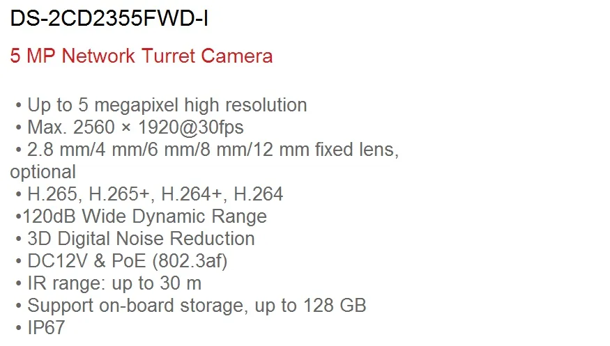 DS-2CD2355FWD-I 2