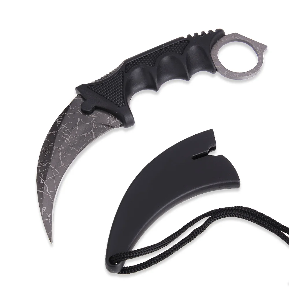 Gray titanium mesh Vastar охотничий нож CS GO Тактический коготь Шейный нож для походов на открытом воздухе Самозащита для охоты инструменты для выживания нож - Цвет: Gray titanium mesh