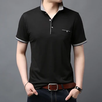 

2020 New Fashion Brand Summer Shirts Polo Men's Top Grade With Short Sleeve Slim Fit British Style Poloshirt Casual Clothes