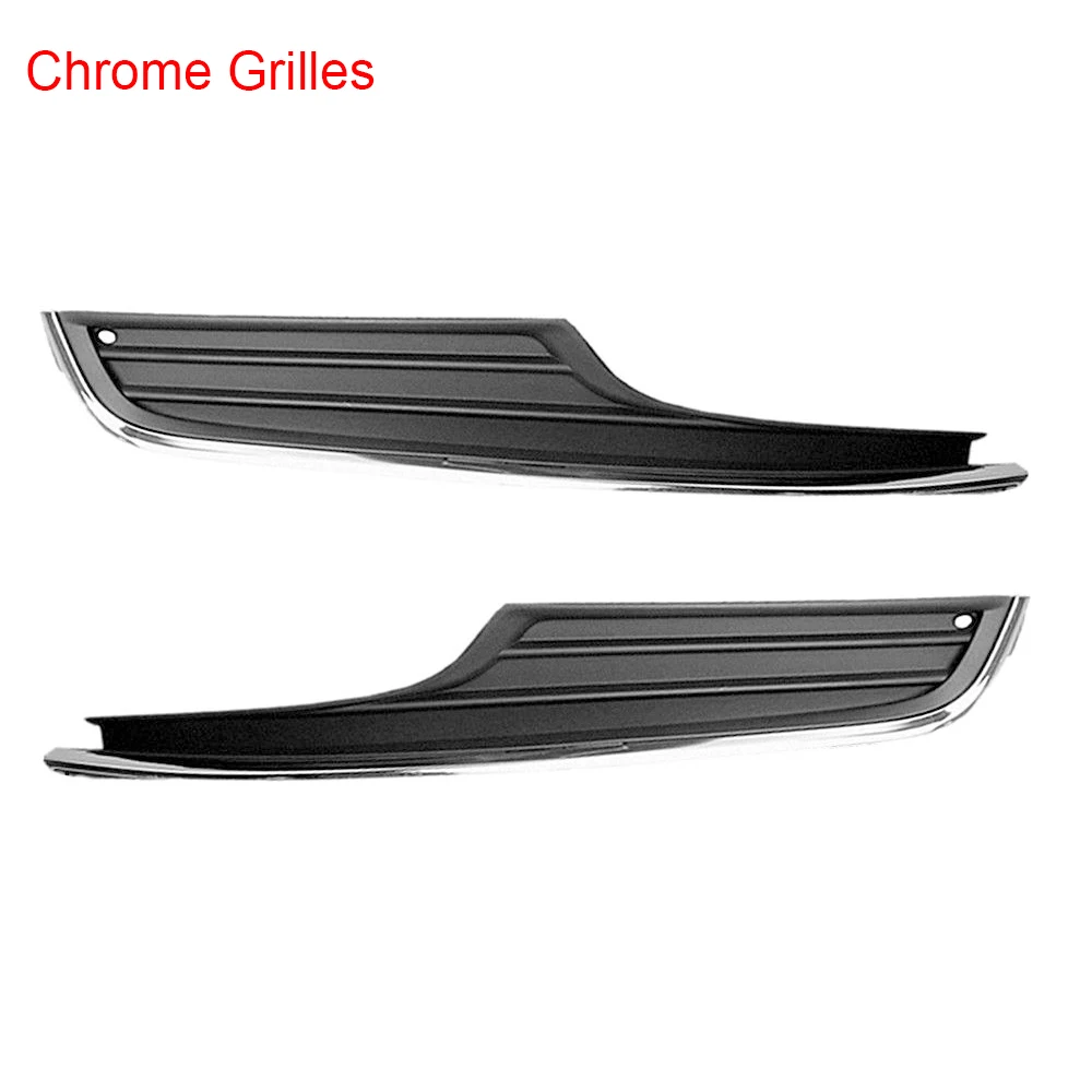 

Chrome Black Front Left Right Bumper Lower Grilles Panel Cover For VW Golf MK7 13-16 Variant 14-16 5G0 854 661 5G0 854 662