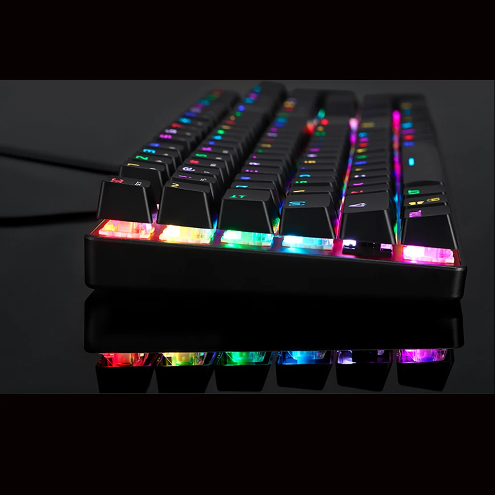 Motospeed CK104 провод RGB Механическая игровая клавиатура Русский Английский красный синий переключатель клавиатура для игрового компьютера