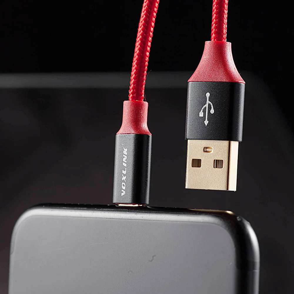 VOXLINK 2.4A Micro USB кабель нейлоновый кабель для быстрой зарядки мобильного телефона для samsung htc huawei Xiaomi USB кабель для синхронизации данных и зарядки