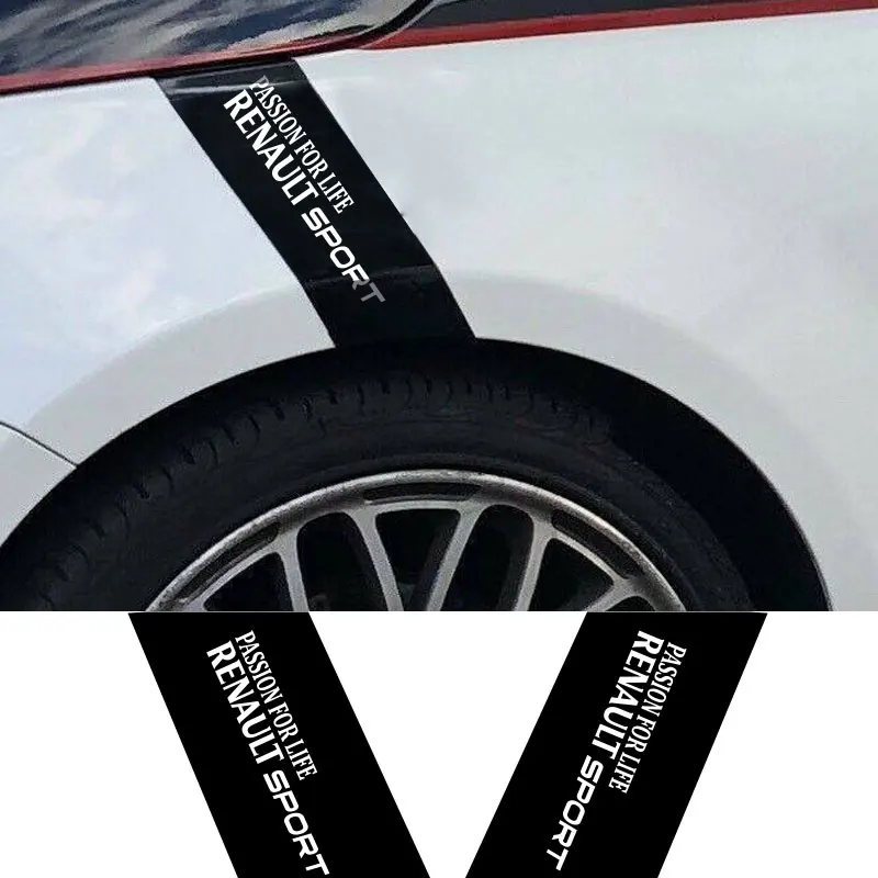 

2pcs FOR RENAULT SPORT Scorpion wing fender Decals Stickers Graphics Clio Megane Twingo