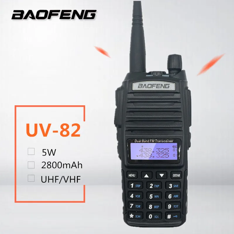 

BaoFeng UV-82 Walkie Talkie Dual Band VHF UHF 136-174/400-520MHz Dual PTT Two Way Radio Station FM Mobile Radio Transceiver SDR