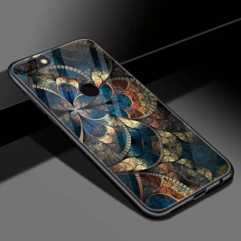 DIY фото настроить чехол для телефона Coque huawei Y9 закаленное стекло крышка для huawei y9 p20 pro honor 10 lite honor 8x max - Цвет: BLK-21