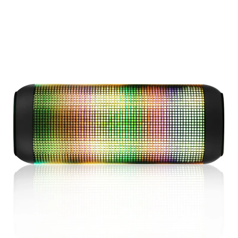 black LED speaker Портативный bluetooth-динамик s светодиодный 7 моделей беспроводной динамик 4,1 HD бас мощный звук с микрофоном Hands Free для смартфона - Color: black LED speaker