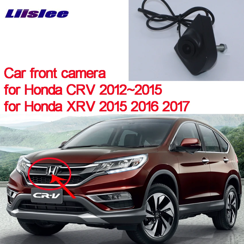 LiisLee парковочные Аксессуары Логотип Автомобильная Передняя камера для Honda CRV 2012~ для Honda XRV водонепроницаемая CCD