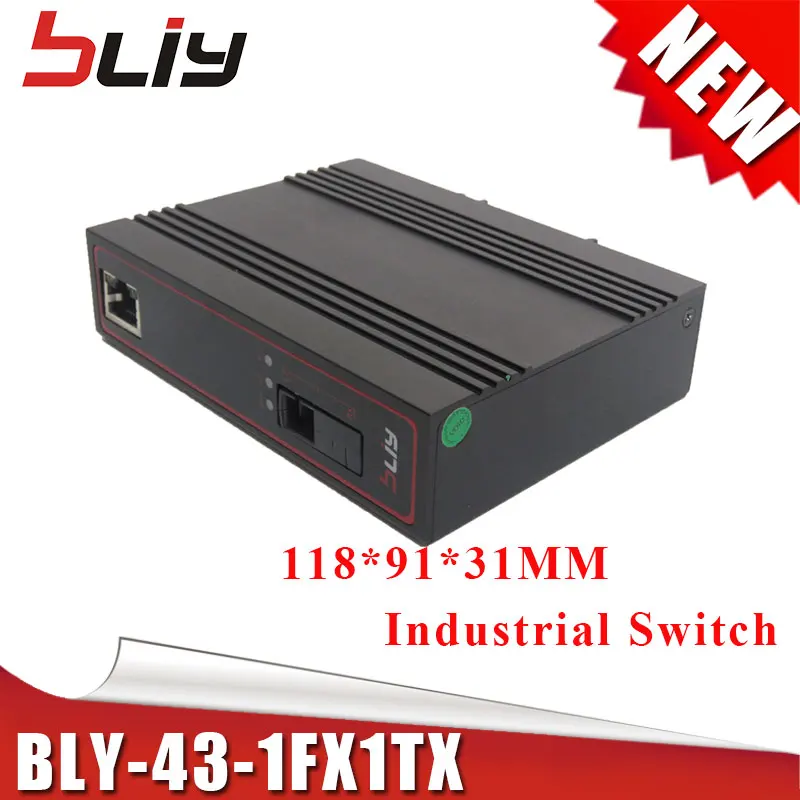 Bliy 1 пара Промышленный Коммутатор Ethernet 10/100 Мбит/с волокно для того чтобы переключить RJ45 сетевой коммутатор gigabit неуправляемый Быстрый Промышленный Коммутатор Ethernet