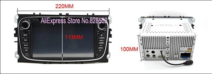 Perfect Free Shipping Best Price Car Dvd For ford focus mondeo / ford c max / S-MAX / ford kuga car radio gps tv FM ipod usb/sd black 2