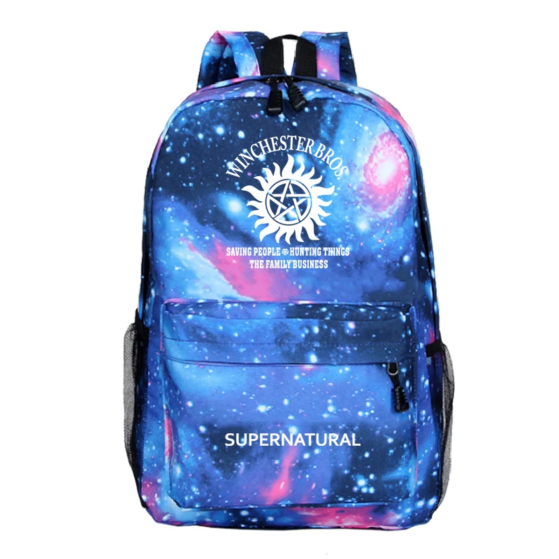Красивый рюкзак Supernatural мальчики девочки школьные рюкзаки детей Высокое качество модные ранец для подростков Для мужчин Для женщин