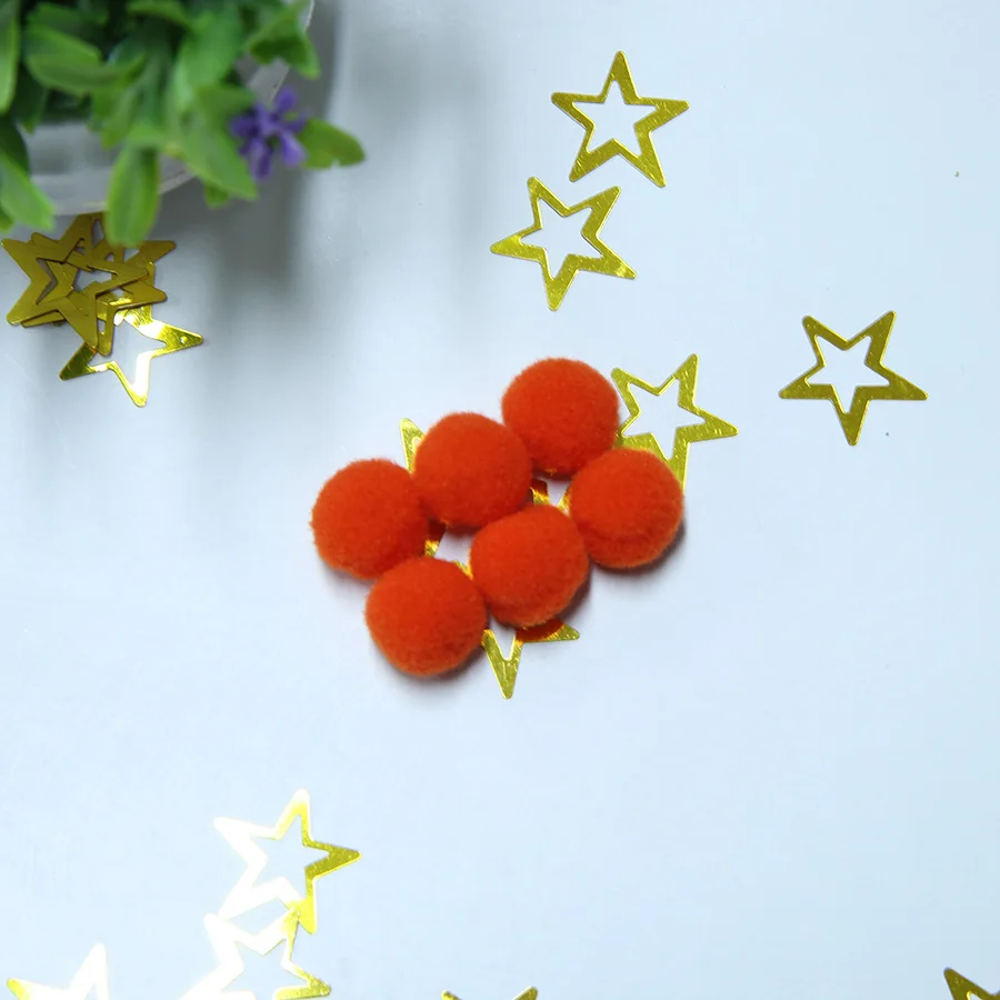 Orange 200 шт/400 шт 10 мм помпоны шарики для рукоделия принадлежности помпоны ручной работы пушистые плюшевые помпоны для детей DIY Декор принадлежности для рукоделия - Цвет: Orange