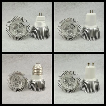 

3W LED Aluminum Lamp Cup Shell Kit GU10 MR16 3*1W LED Spotlight Bulb Parts Accessory 10pcs