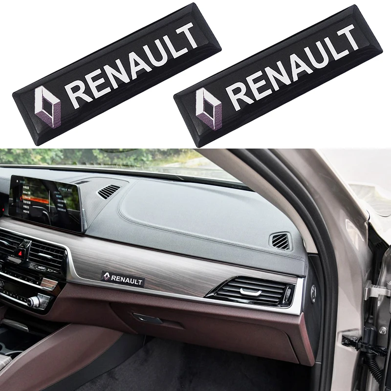 

2Pcs Car styling 3D Decorative Badge Sticker For Renault 2 Button Clio Scenic Megane Duster Sandero Captur Twingo Accessories