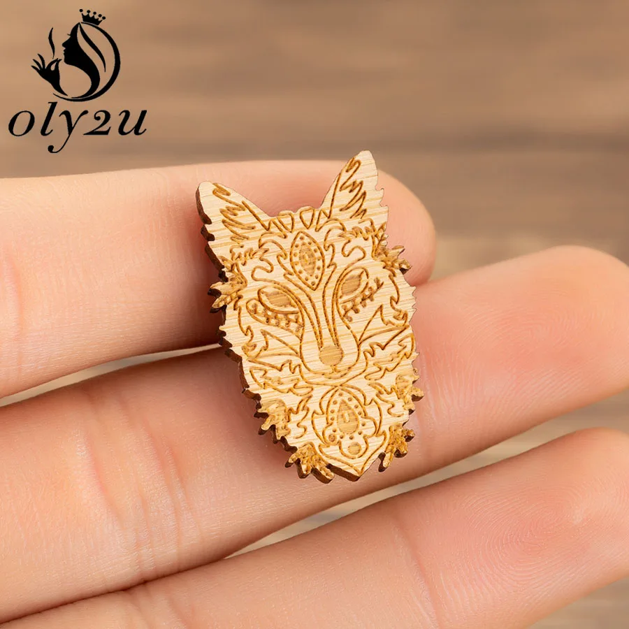

Oly2u Wood Animal Fox Brooch Pins For Women Enamel Pin Denim Jackets Pin Buckle Shirt Badge Fashion Jewelry Gift for Kids bijoux