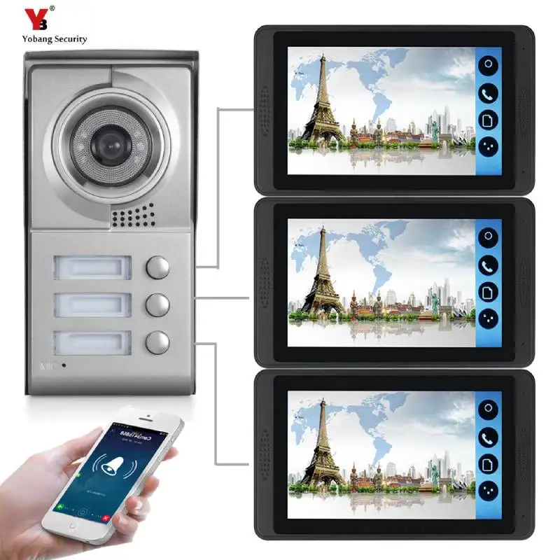 

Видеодомофон Tuya с сенсорным экраном 7 дюймов, Wi-Fi, 1080P