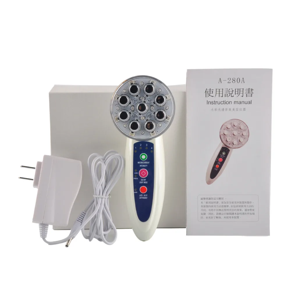 

Ultrasonic Face-lifting Mesotherapy Device Beauty Equipment 7Colors IPL RF Electroporation Instrument Home RF Skin Rejuvenation