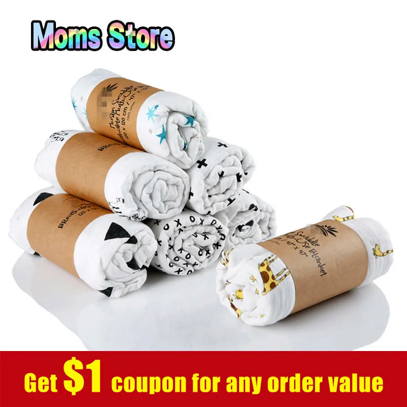 

[simfamily] 1Pc Muslin 100% Cotton Baby Swaddles Soft Newborn Blankets Bath Gauze Infant Wrap sleepsack Stroller cover Play Mat