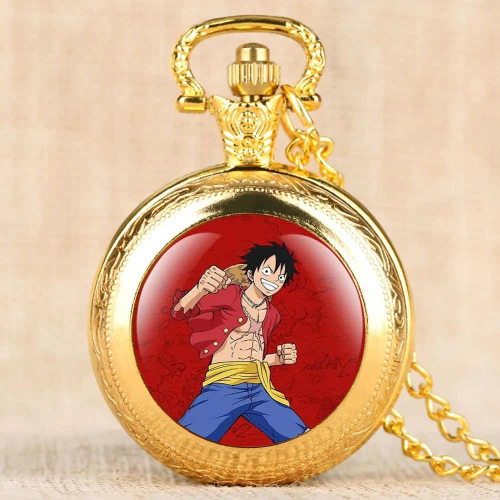 Один кусок Monch D. Luffy кварцевые карманные часы Cool Fob часы Ожерелье Подвеска для женщин мужчин лучшие подарки для Дети Девочка