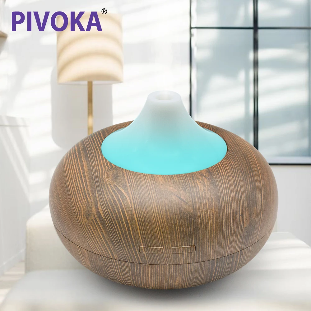 

PIVOKA 400ml USB Air Humidifier Essential Light Wood Oil Diffuser Aroma Lamp Aromatherapy Electric Aroma Diffuser Mist Make