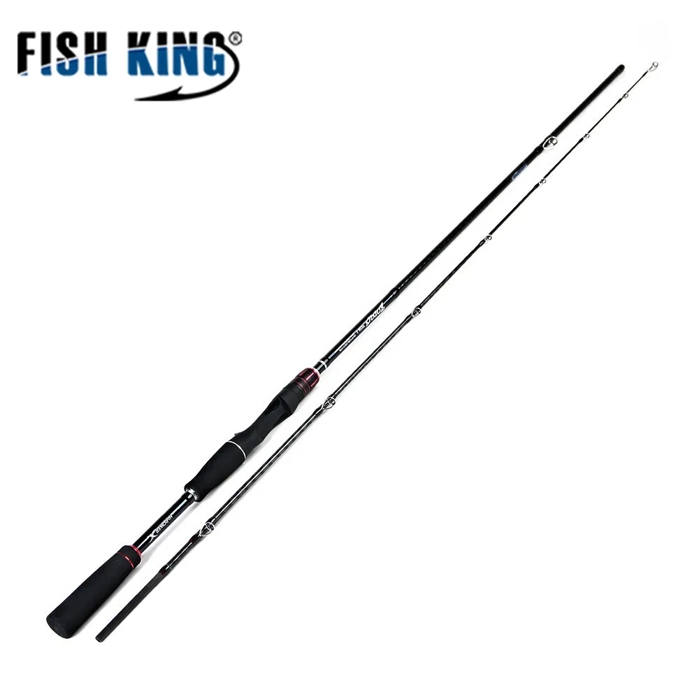 

FISH KING 2.1 M Fishing Lure Rod 2 Tip Actions 10-30G Lure Weight 99% Carbon For Fishing