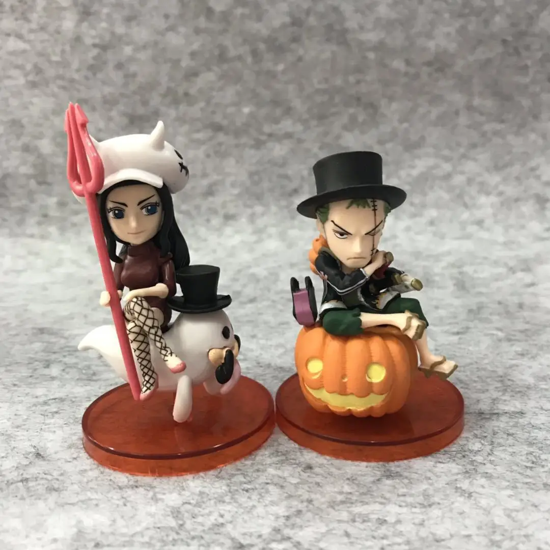 9 шт./компл. Аниме One Piece WFC Хэллоуин Луффи сандзи Чоппер Нами Тыква Clollectible экшн