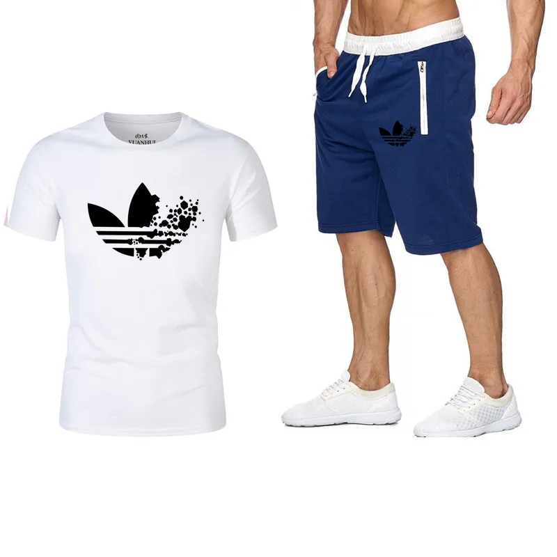 

Nova T-Shirt do Verгo dos homens ternos Lastest 2019 Moda O-pescoзo de Manga Curta T-Shirt conjunto Engraзado Camisetas Hipster