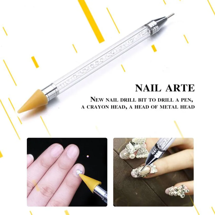 New nail art brush Haicar 1PC Nail Art Dotting Pen Acrylic Rhinestone