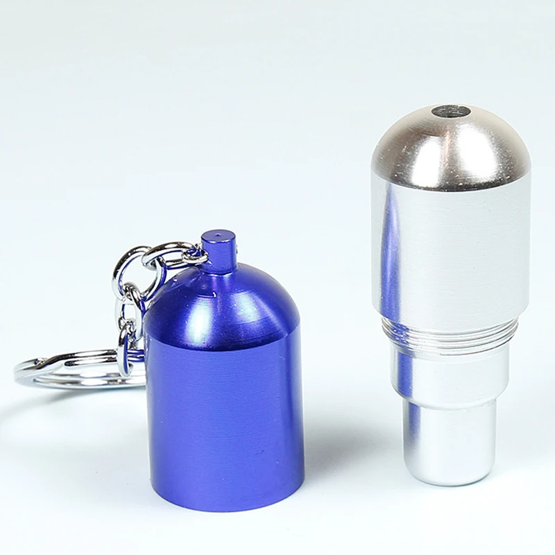 Removable Metal Filter Retractable Pipes Keychain Smoking Pipe Herb Key Ring Tobacco Pipe Gifts Narguile Grinder Smoke 1 Pc