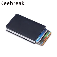 Crazy Horse, мужской кошелек из натуральной кожи, Rfid держатель для карт, тонкий смарт-кошелек, маленький волшебный кошелек, тонкий мужской бумажник, кошелек, защита