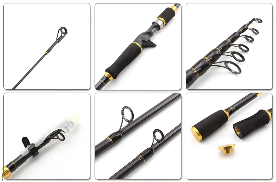 Isca de Fundição Haste e Carretéis Isca de Carbono Vara de Pesca Vara de Truta Novo 2.7 Vermelho Conjunto Telescópica Isca 1.8 m 2.1 2.4 Mod. 1236132 18 Esporte e Lazer