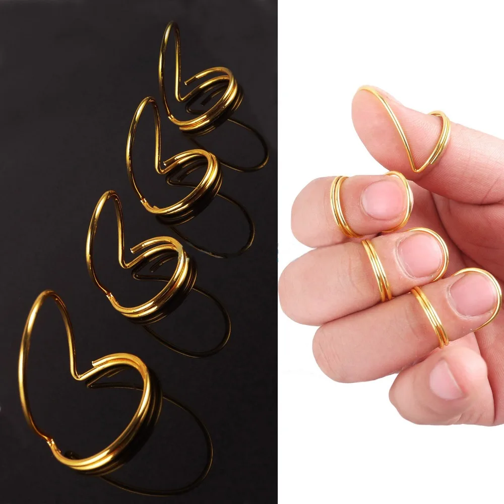 

Guitar Picks 4 Guitar Metal finger Sets Include 1 Thumb Set+ 3 Index Finger Sets Gold and Silver Color Guitar Picks Accessories