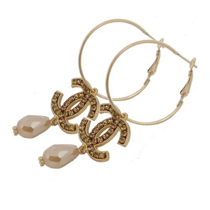 

Brincos Zinc Alloy Long Drop Earrings Letter Earrings For Women Fashion Brand Earrings New Jewelry Boho gifts